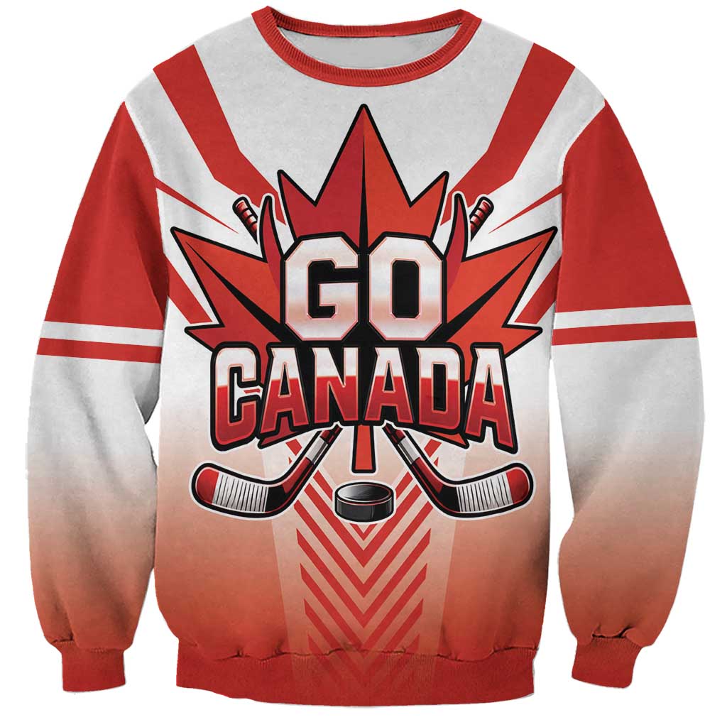 Canada Ice Hockey Custom Sweatshirt Go Canada Unique Style