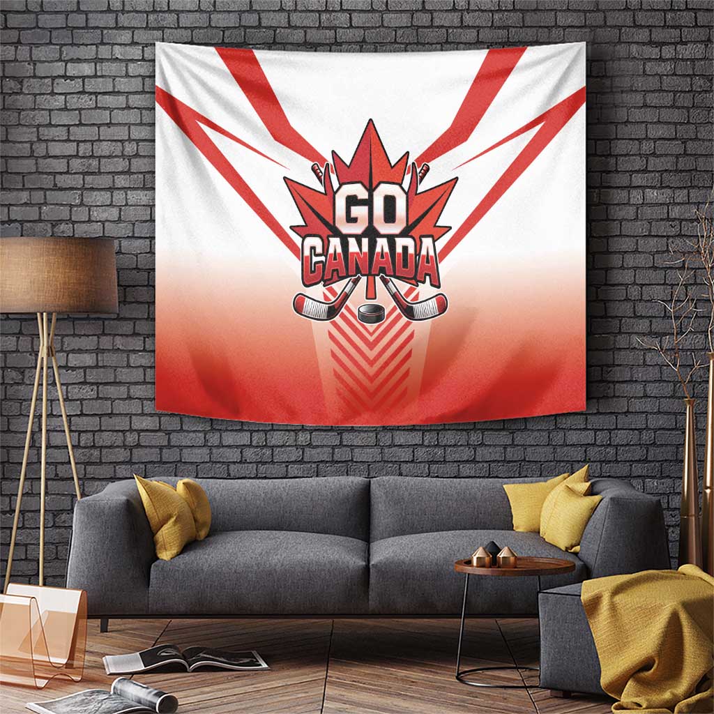 Canada Ice Hockey Tapestry Go Canada Unique Style