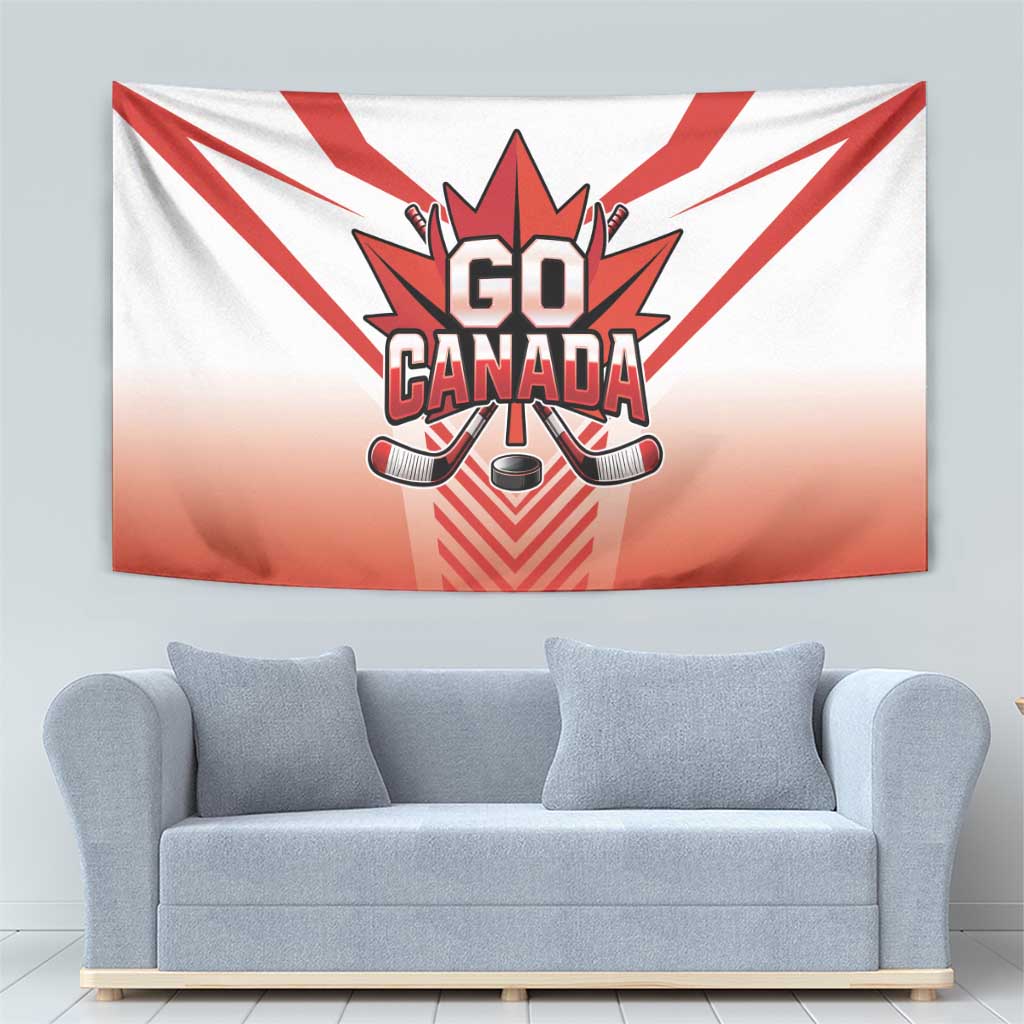 Canada Ice Hockey Tapestry Go Canada Unique Style