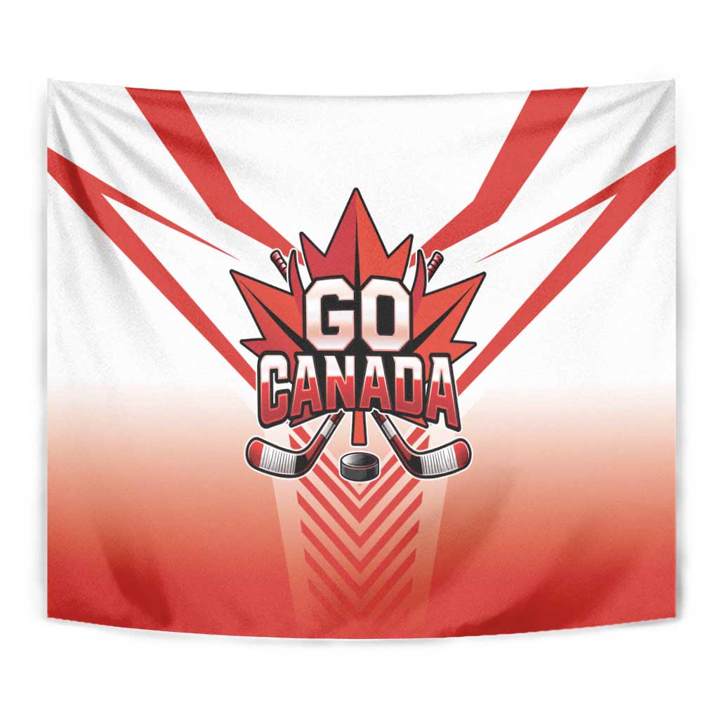 Canada Ice Hockey Tapestry Go Canada Unique Style