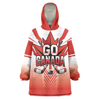 Canada Ice Hockey Custom Wearable Blanket Hoodie Go Canada Unique Style