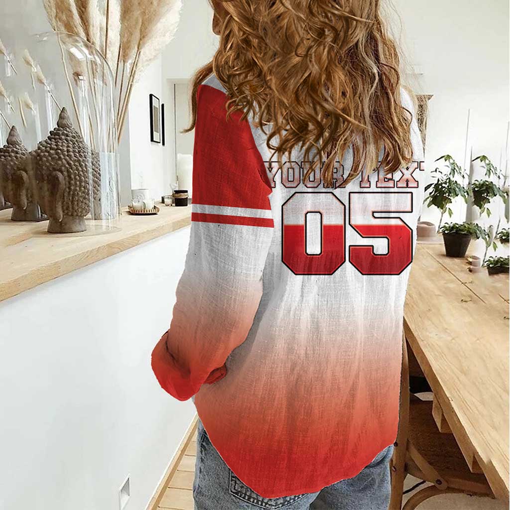 Canada Ice Hockey Custom Women Casual Shirt Go Canada Unique Style