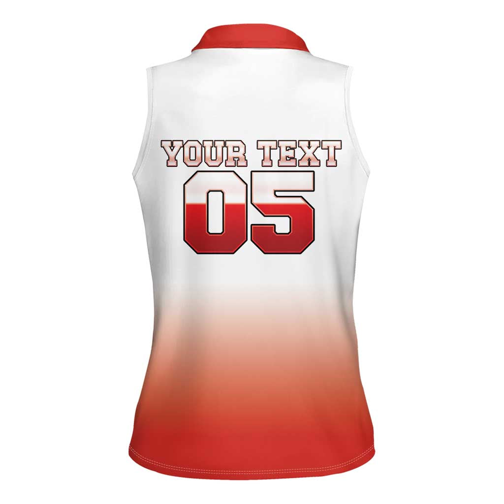 Canada Ice Hockey Custom Women Sleeveless Polo Shirt Go Canada Unique Style