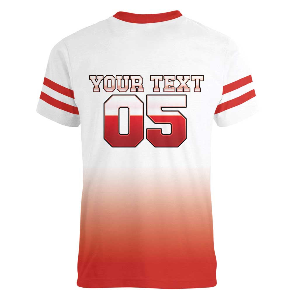 Canada Ice Hockey Custom Women V-Neck T-Shirt Go Canada Unique Style