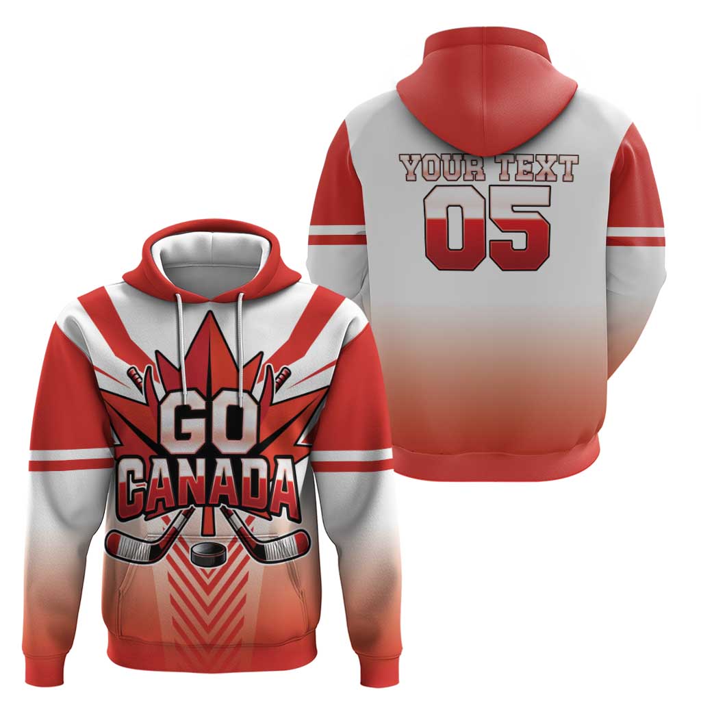 Canada Ice Hockey Custom Zip Hoodie Go Canada Unique Style