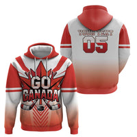 Canada Ice Hockey Custom Zip Hoodie Go Canada Unique Style