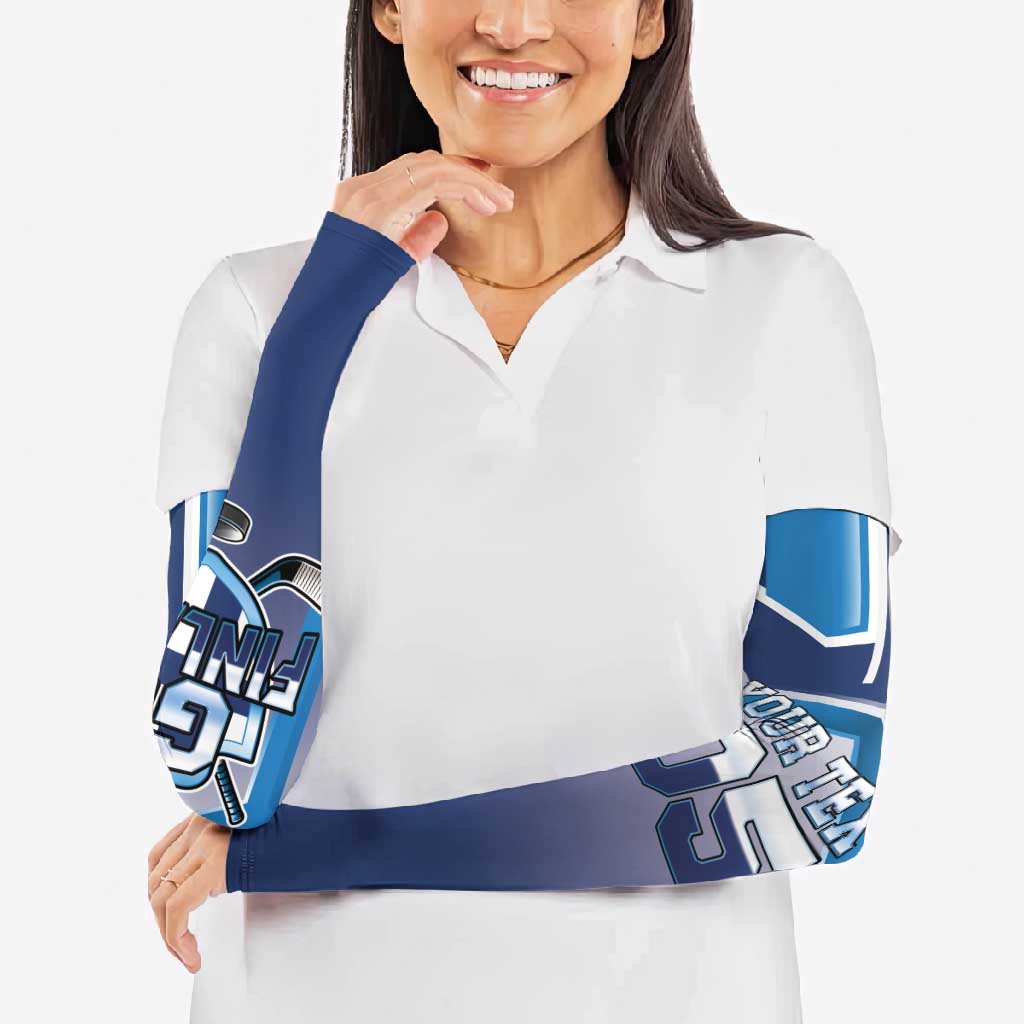 Finland Ice Hockey Custom Arm Sleeves Go Suomi Lion Unique Style