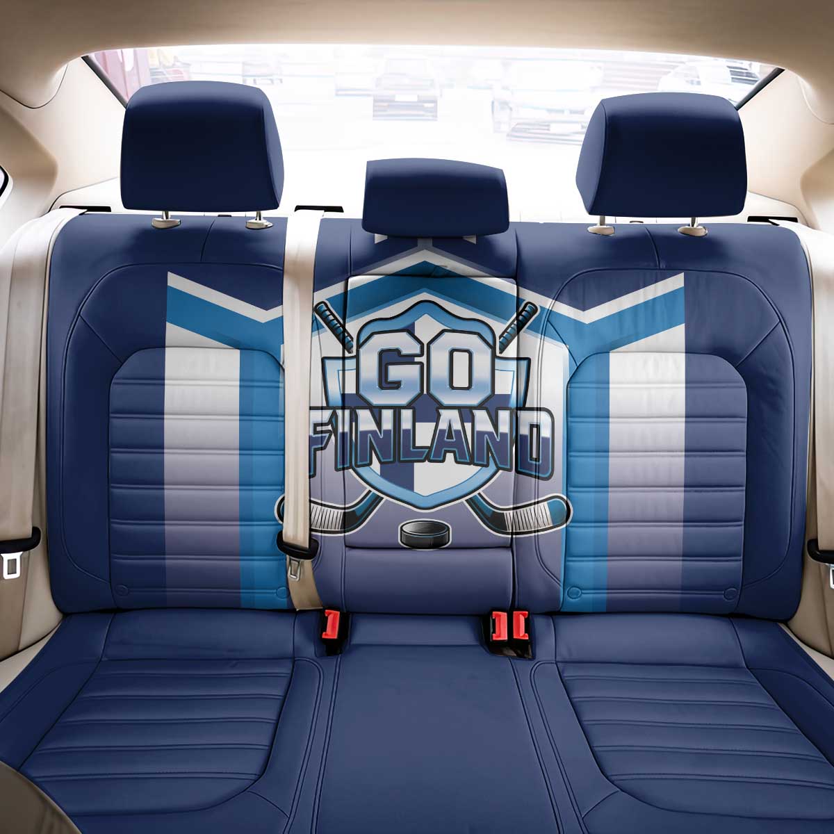 Finland Ice Hockey Back Car Seat Cover Go Suomi Lion Unique Style