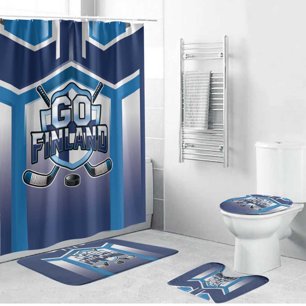 Finland Ice Hockey Bathroom Set Go Suomi Lion Unique Style