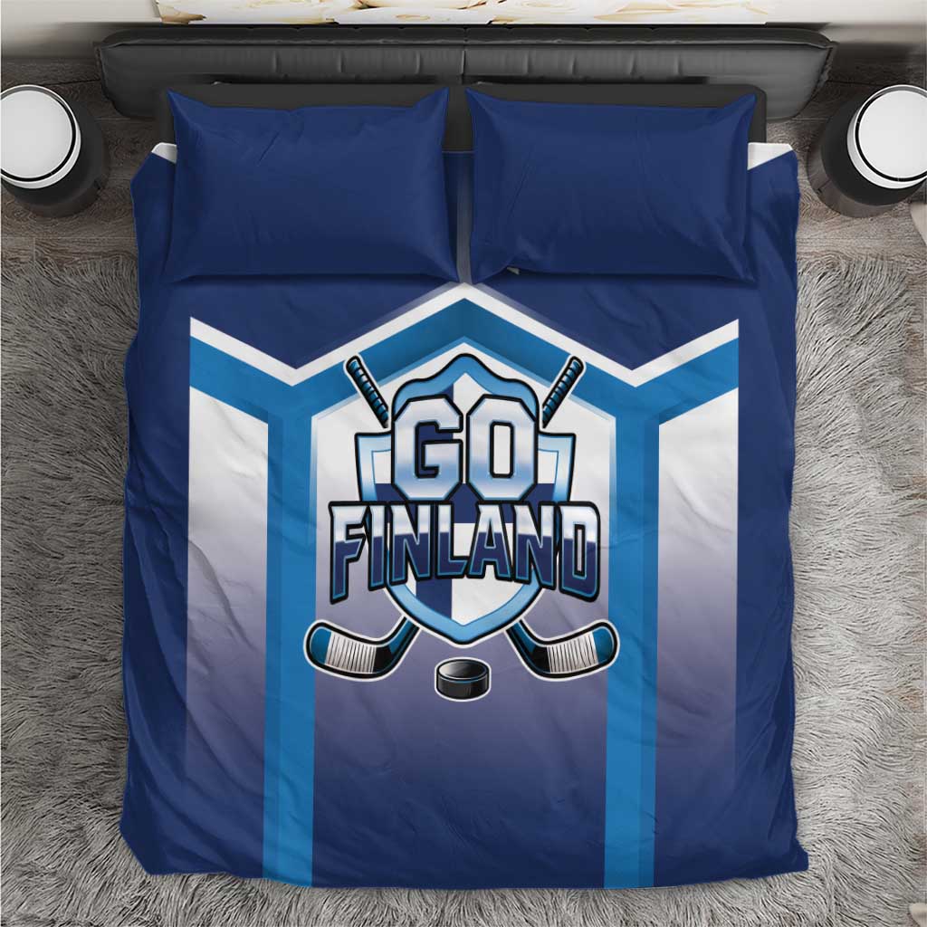 Finland Ice Hockey Bedding Set Go Suomi Lion Unique Style