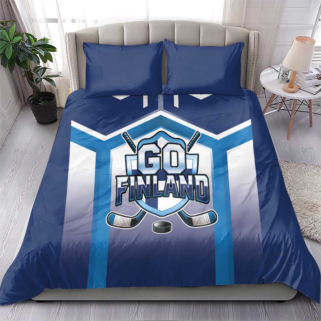 Finland Ice Hockey Bedding Set Go Suomi Lion Unique Style