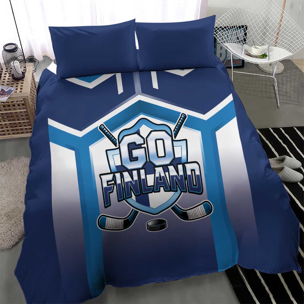 Finland Ice Hockey Bedding Set Go Suomi Lion Unique Style