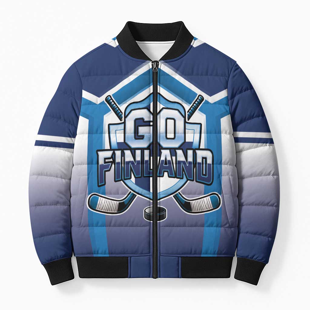 Finland Ice Hockey Custom Bomber Puffer Jacket Go Suomi Lion Unique Style