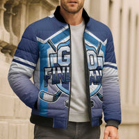 Finland Ice Hockey Custom Bomber Puffer Jacket Go Suomi Lion Unique Style
