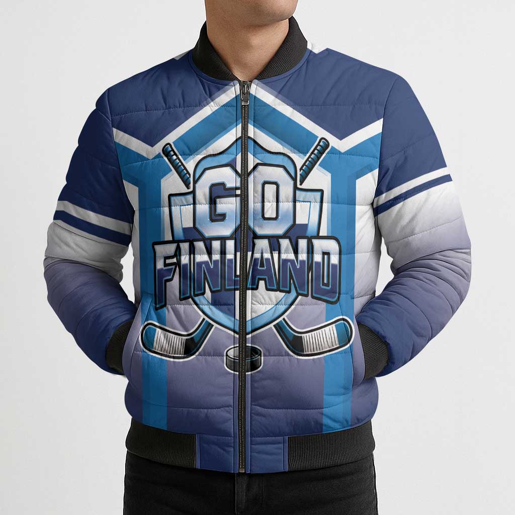 Finland Ice Hockey Custom Bomber Puffer Jacket Go Suomi Lion Unique Style