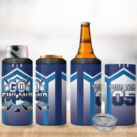 Finland Ice Hockey Custom 4 in 1 Can Cooler Tumbler Go Suomi Lion Unique Style