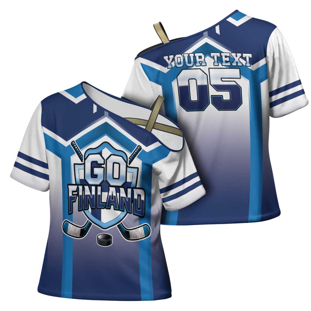 Finland Ice Hockey Custom Cross Shoulder Shirt Go Suomi Lion Unique Style