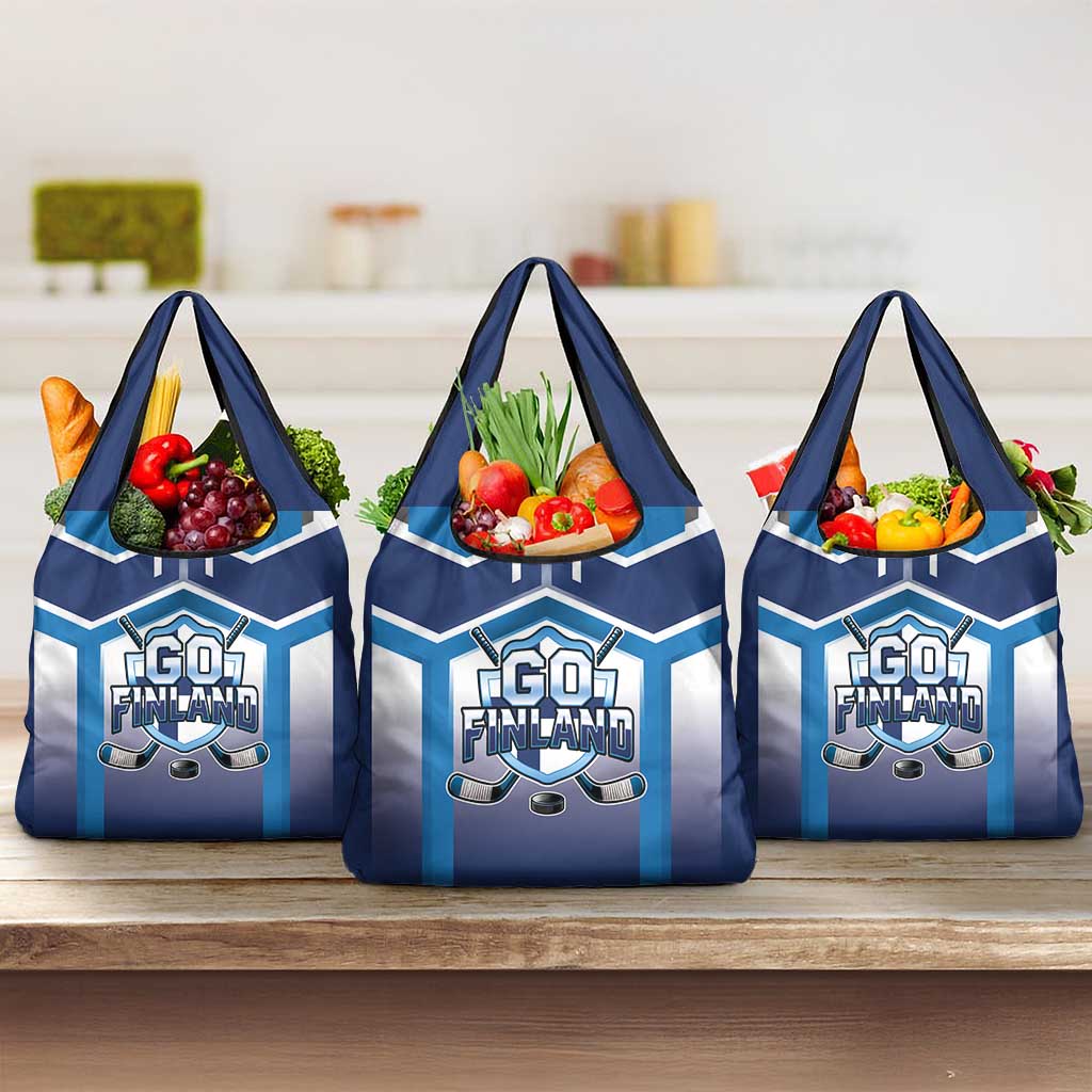 Finland Ice Hockey Grocery Bag Go Suomi Lion Unique Style