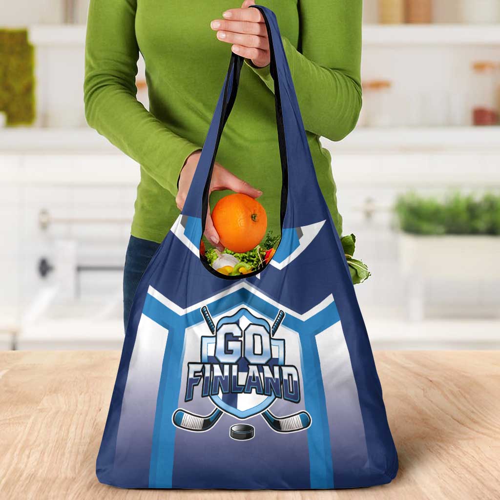 Finland Ice Hockey Grocery Bag Go Suomi Lion Unique Style
