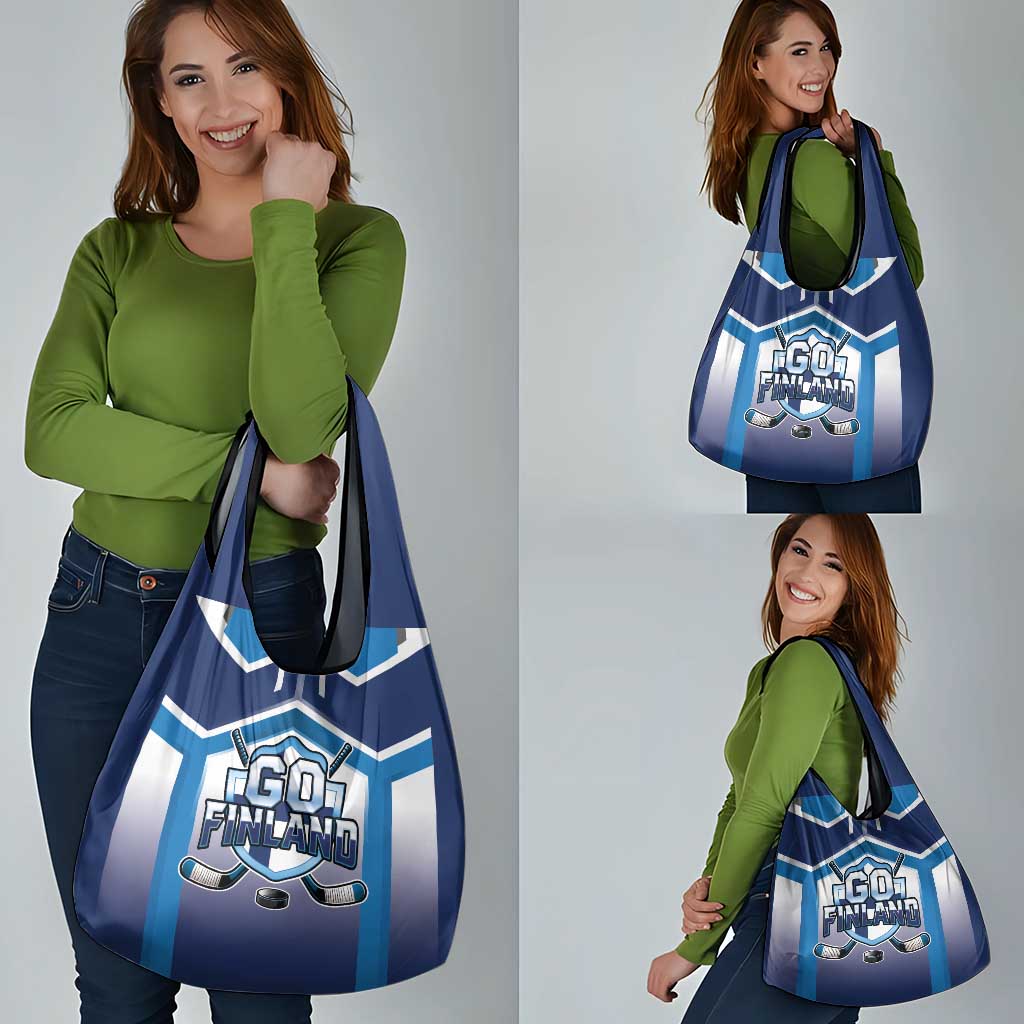 Finland Ice Hockey Grocery Bag Go Suomi Lion Unique Style