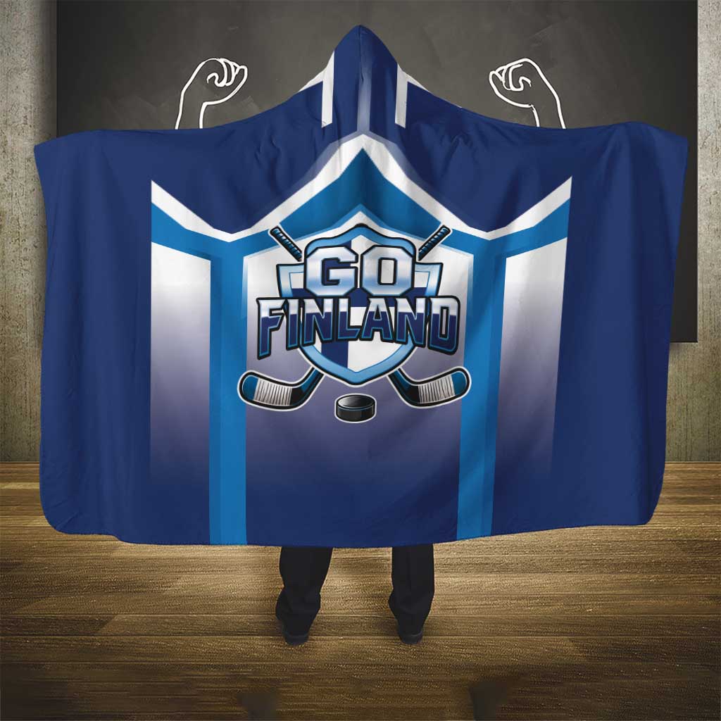 Finland Ice Hockey Hooded Blanket Go Suomi Lion Unique Style