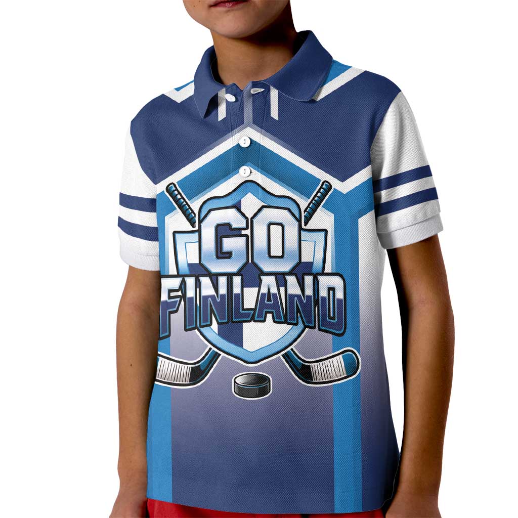 Finland Ice Hockey Custom Kid Polo Shirt Go Suomi Lion Unique Style