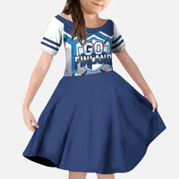 Finland Ice Hockey Custom Kid Short Sleeve Dress Go Suomi Lion Unique Style