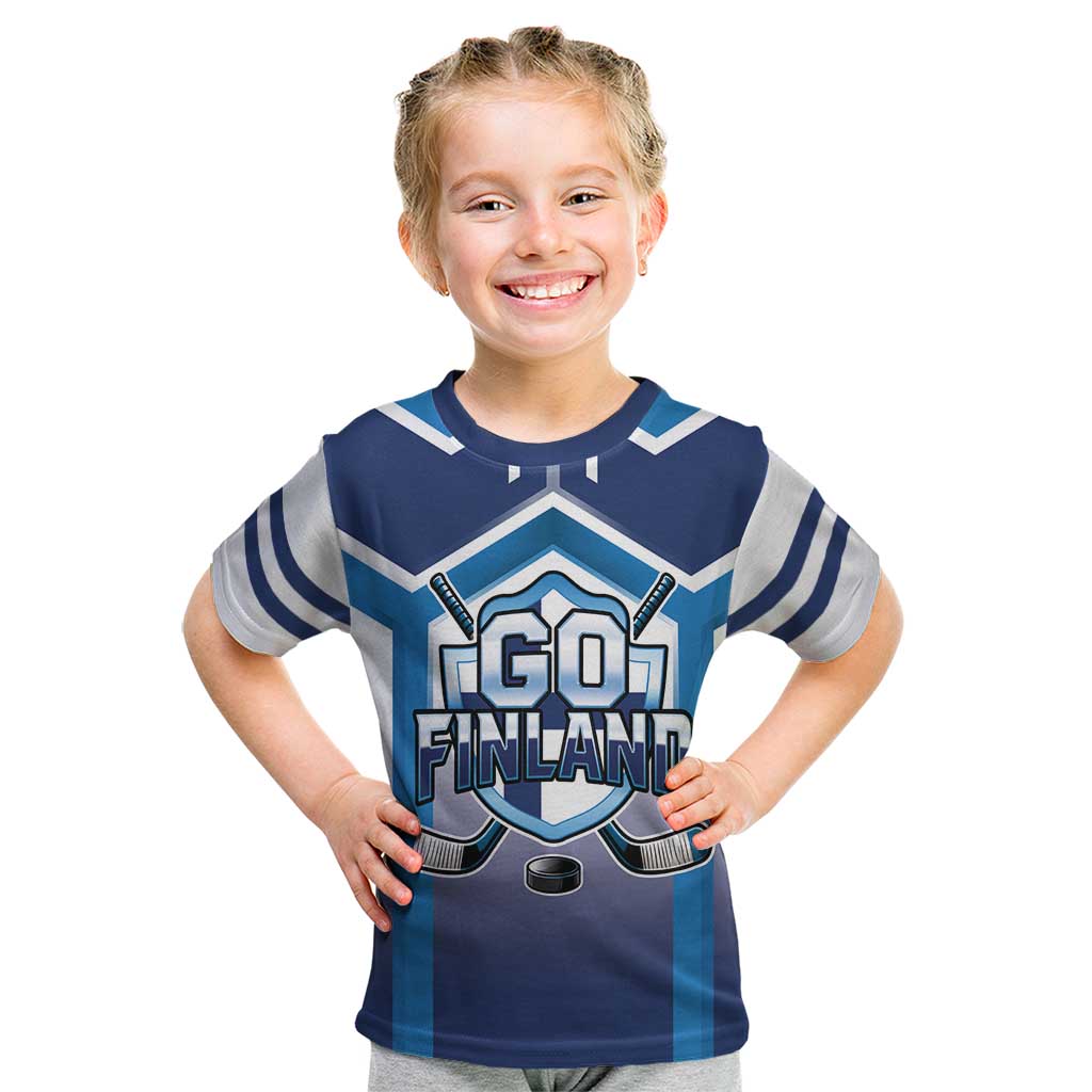 Finland Ice Hockey Custom Kid T Shirt Go Suomi Lion Unique Style