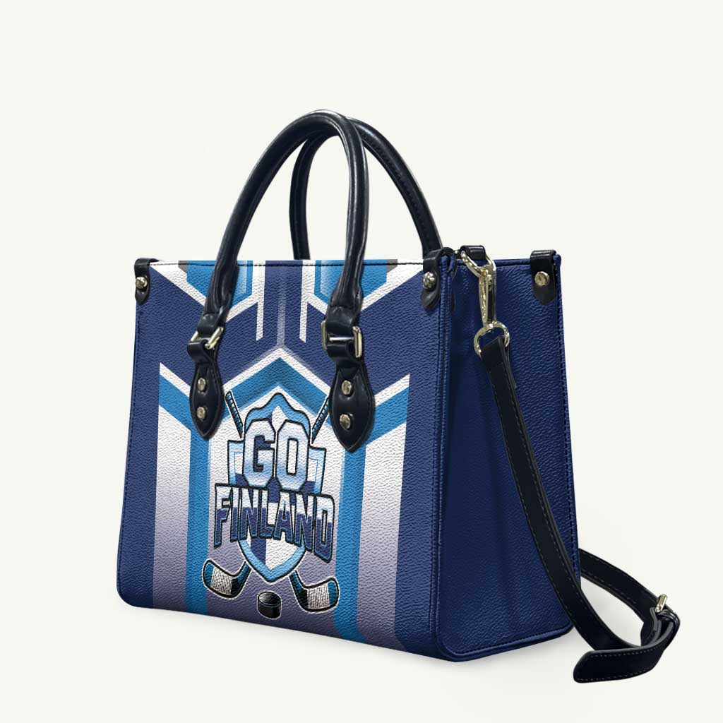 Finland Ice Hockey Leather Bag Go Suomi Lion Unique Style
