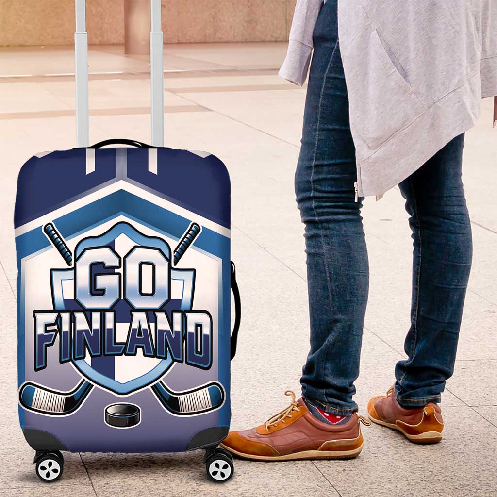 Finland Ice Hockey Luggage Cover Go Suomi Lion Unique Style