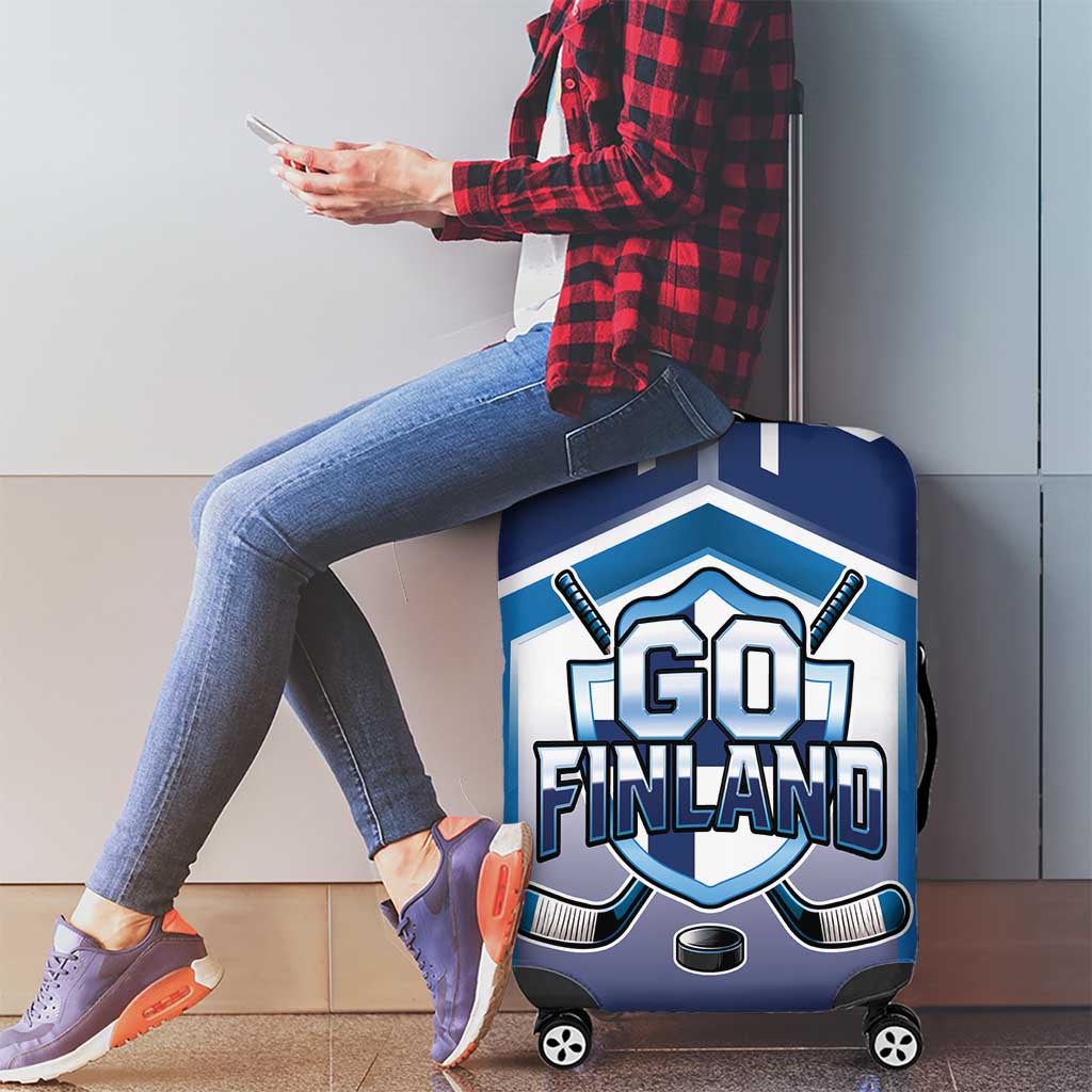 Finland Ice Hockey Luggage Cover Go Suomi Lion Unique Style