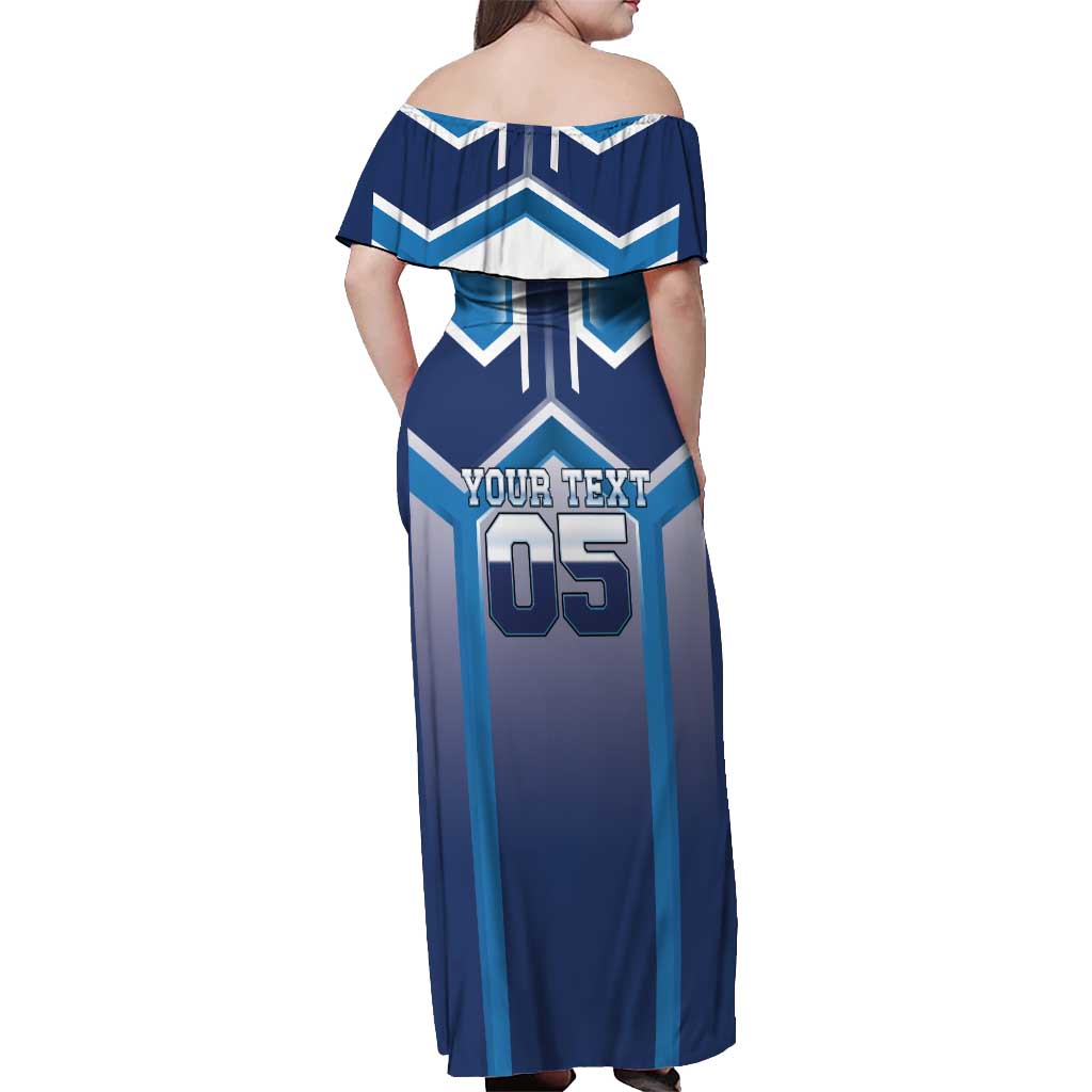 Finland Ice Hockey Custom Off Shoulder Maxi Dress Go Suomi Lion Unique Style