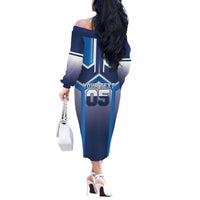 Finland Ice Hockey Custom Off The Shoulder Long Sleeve Dress Go Suomi Lion Unique Style