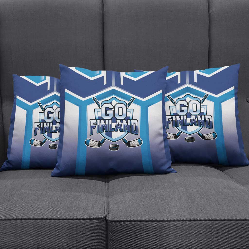 Finland Ice Hockey Pillow Cover Go Suomi Lion Unique Style