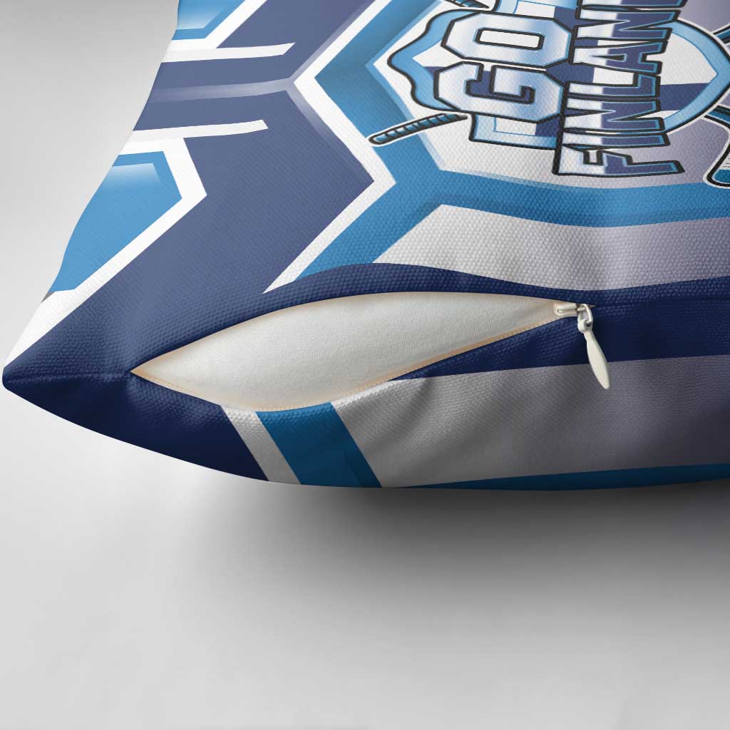 Finland Ice Hockey Pillow Cover Go Suomi Lion Unique Style