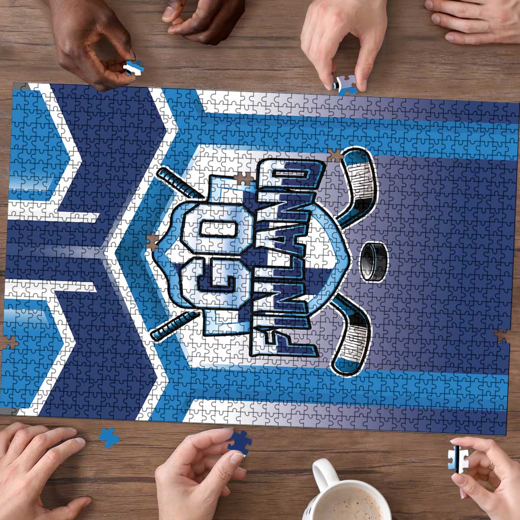 Finland Ice Hockey Puzzle Go Suomi Lion Unique Style