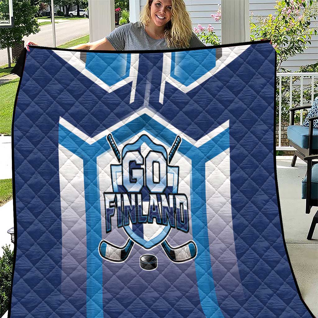 Finland Ice Hockey Quilt Go Suomi Lion Unique Style