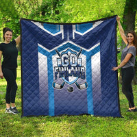Finland Ice Hockey Quilt Go Suomi Lion Unique Style