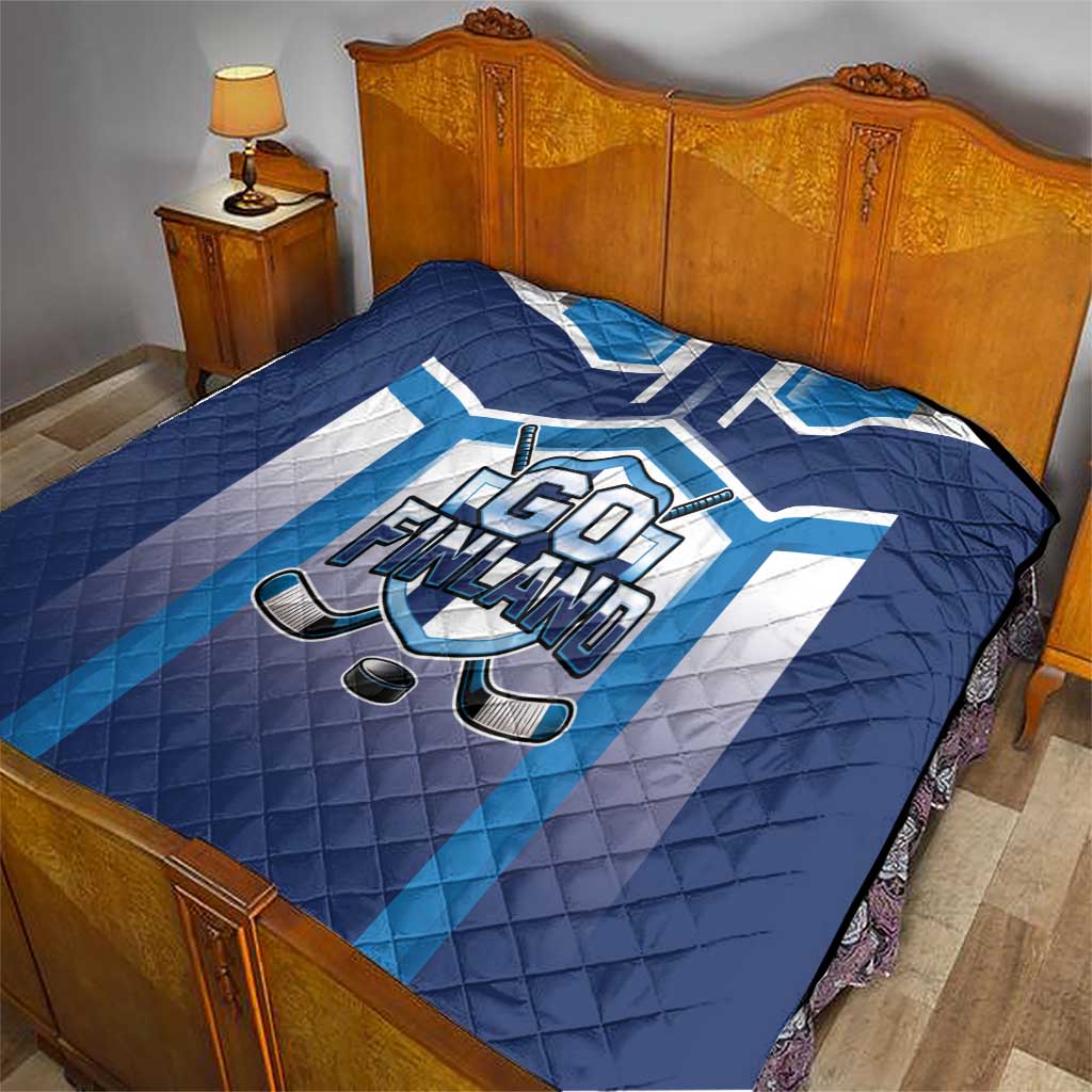 Finland Ice Hockey Quilt Go Suomi Lion Unique Style