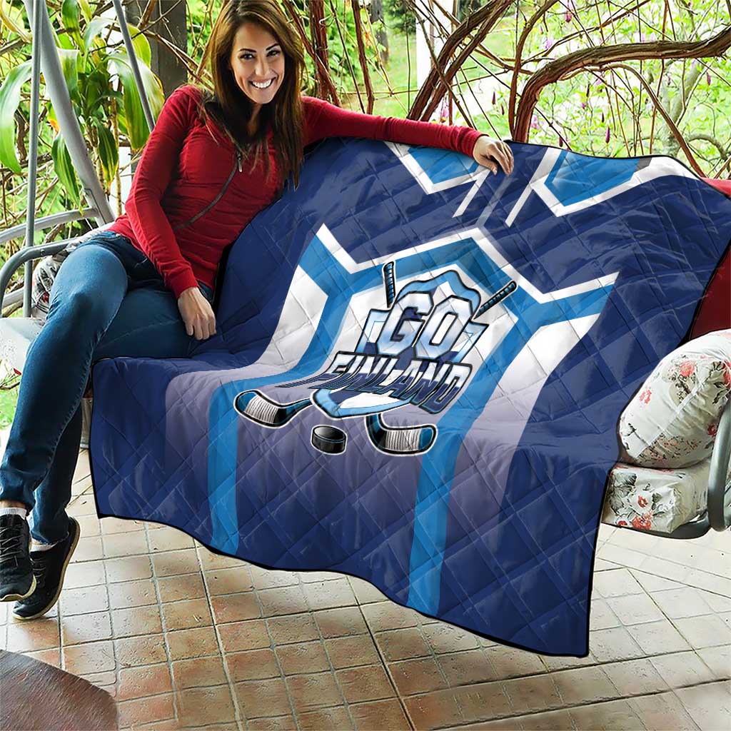 Finland Ice Hockey Quilt Go Suomi Lion Unique Style