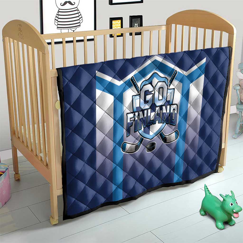Finland Ice Hockey Quilt Go Suomi Lion Unique Style