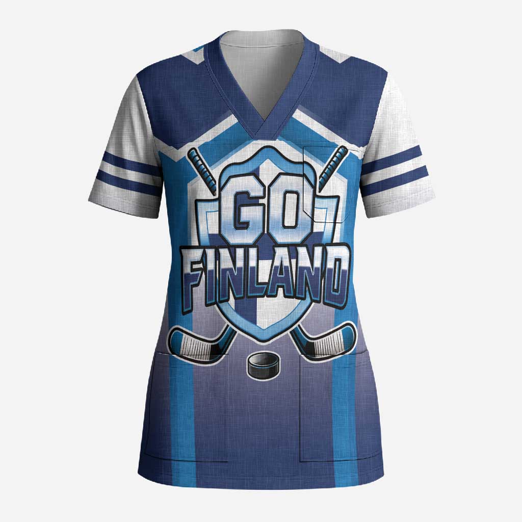 Finland Ice Hockey Custom Scrub Top Go Suomi Lion Unique Style