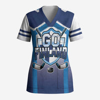 Finland Ice Hockey Custom Scrub Top Go Suomi Lion Unique Style