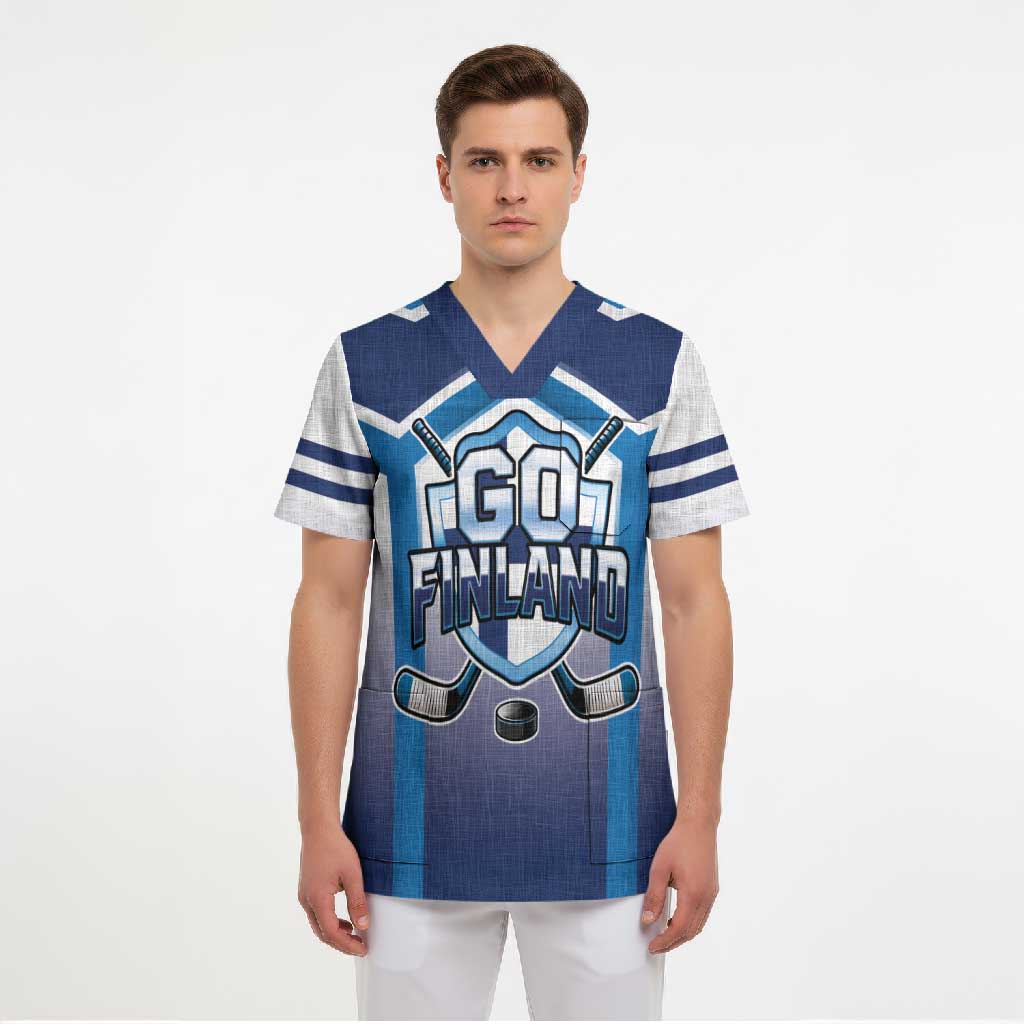 Finland Ice Hockey Custom Scrub Top Go Suomi Lion Unique Style