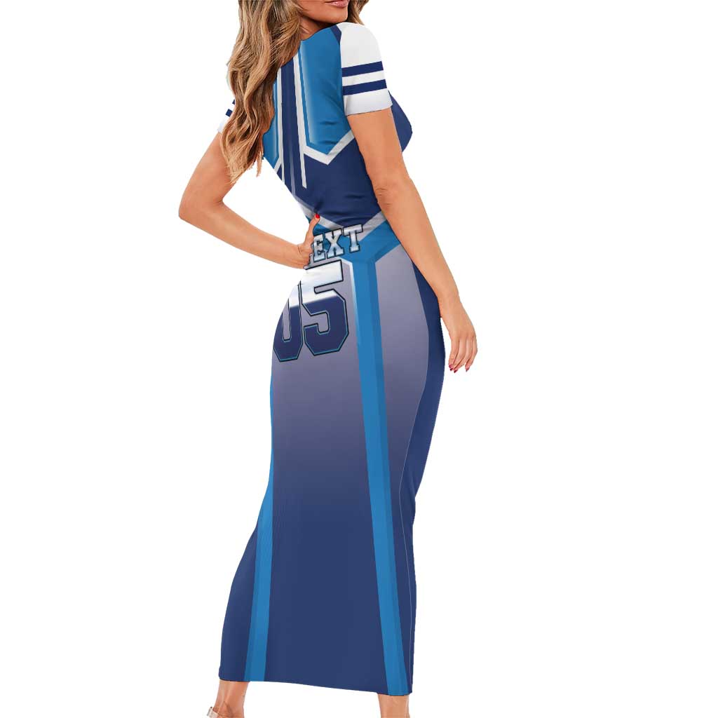 Finland Ice Hockey Custom Short Sleeve Bodycon Dress Go Suomi Lion Unique Style