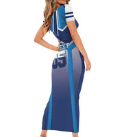 Finland Ice Hockey Custom Short Sleeve Bodycon Dress Go Suomi Lion Unique Style