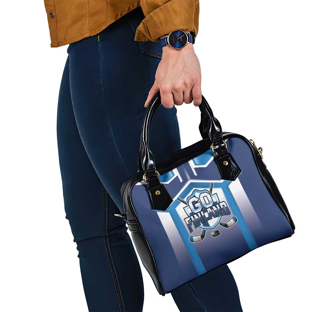 Finland Ice Hockey Shoulder Handbag Go Suomi Lion Unique Style