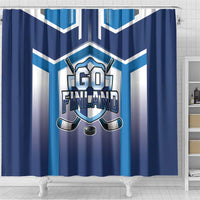 Finland Ice Hockey Shower Curtain Go Suomi Lion Unique Style