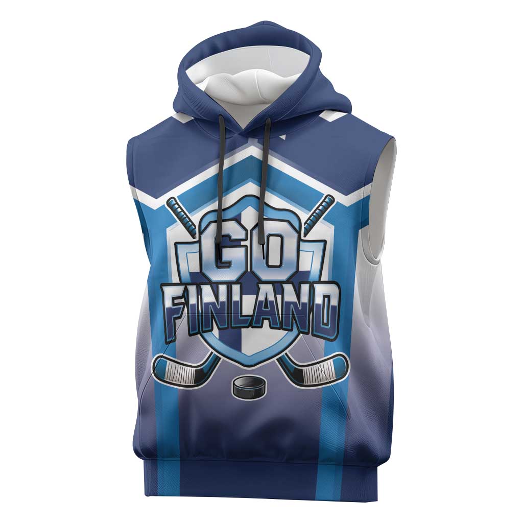 Finland Ice Hockey Custom Sleeveless Hoodie Go Suomi Lion Unique Style