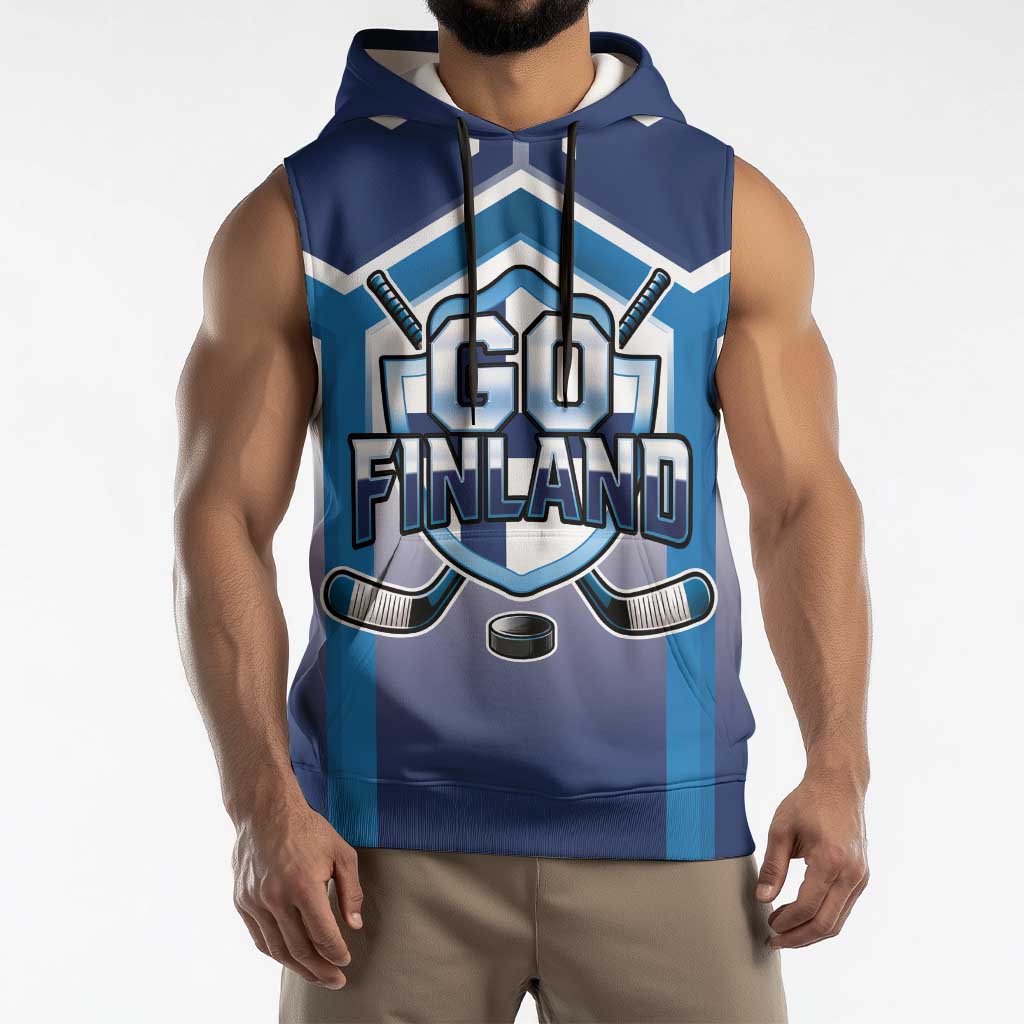 Finland Ice Hockey Custom Sleeveless Hoodie Go Suomi Lion Unique Style